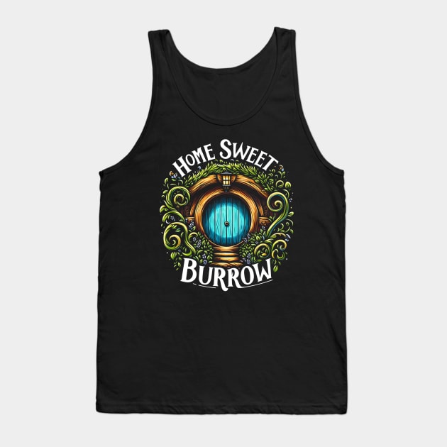 Home Sweet Burrow - Blue Halfling Home - Fantasy Tank Top by Fenay-Designs